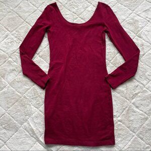 Forever 21 | Maroon Long Sleeve Essential Bodycon Dress | Size Small
